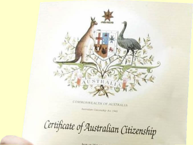 slider picture to show Australian citizenship certificate